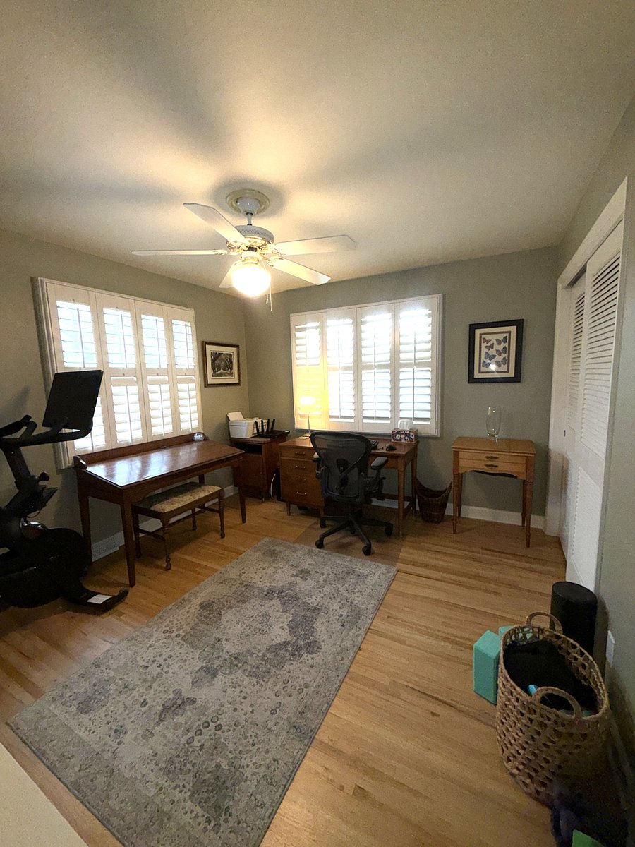 Dedicated Office with Peloton Bike/Yoga/Weights