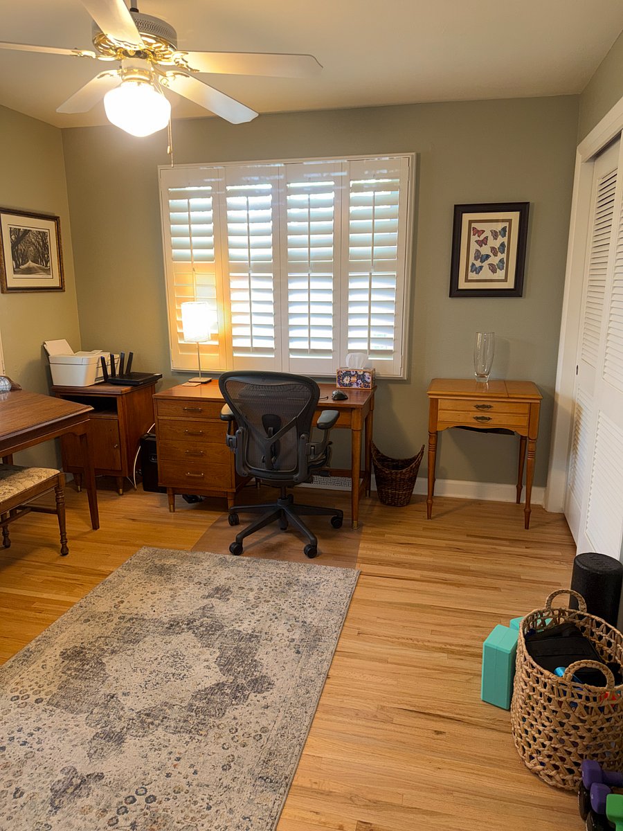 Dedicated Office with Peloton Bike/Yoga/Weights