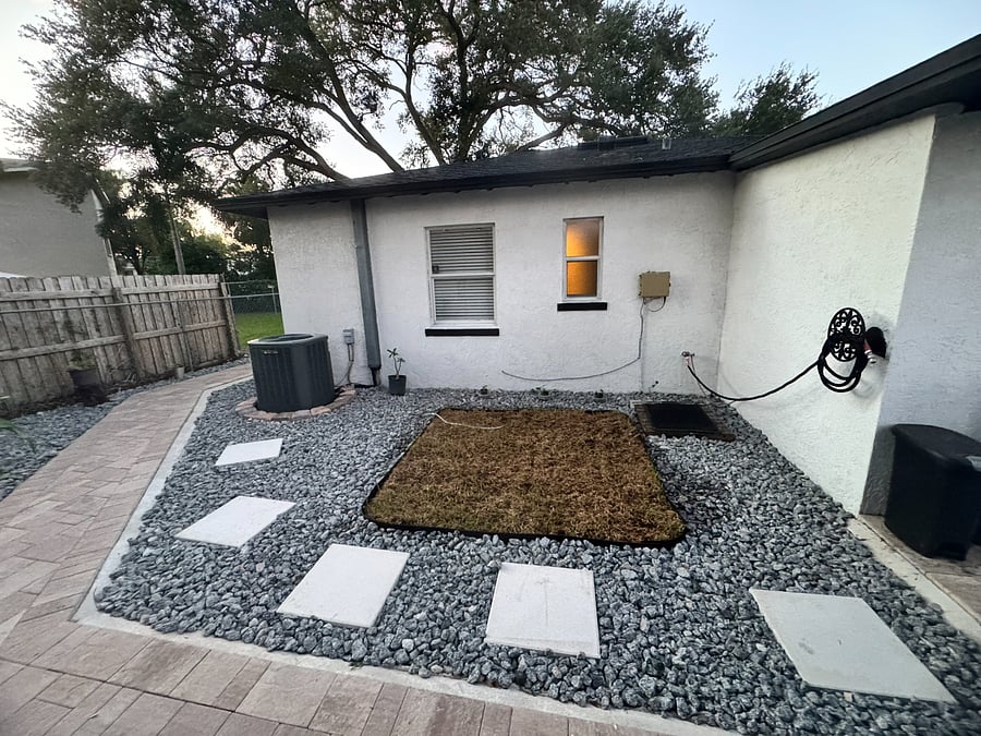 Small grass area for pets tp enjoy