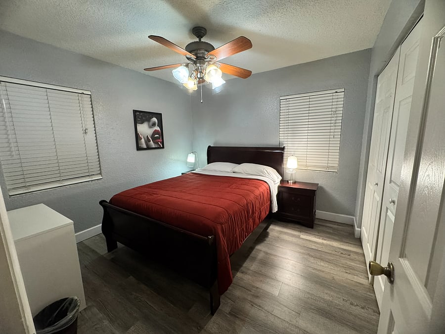 Bedroom with desk