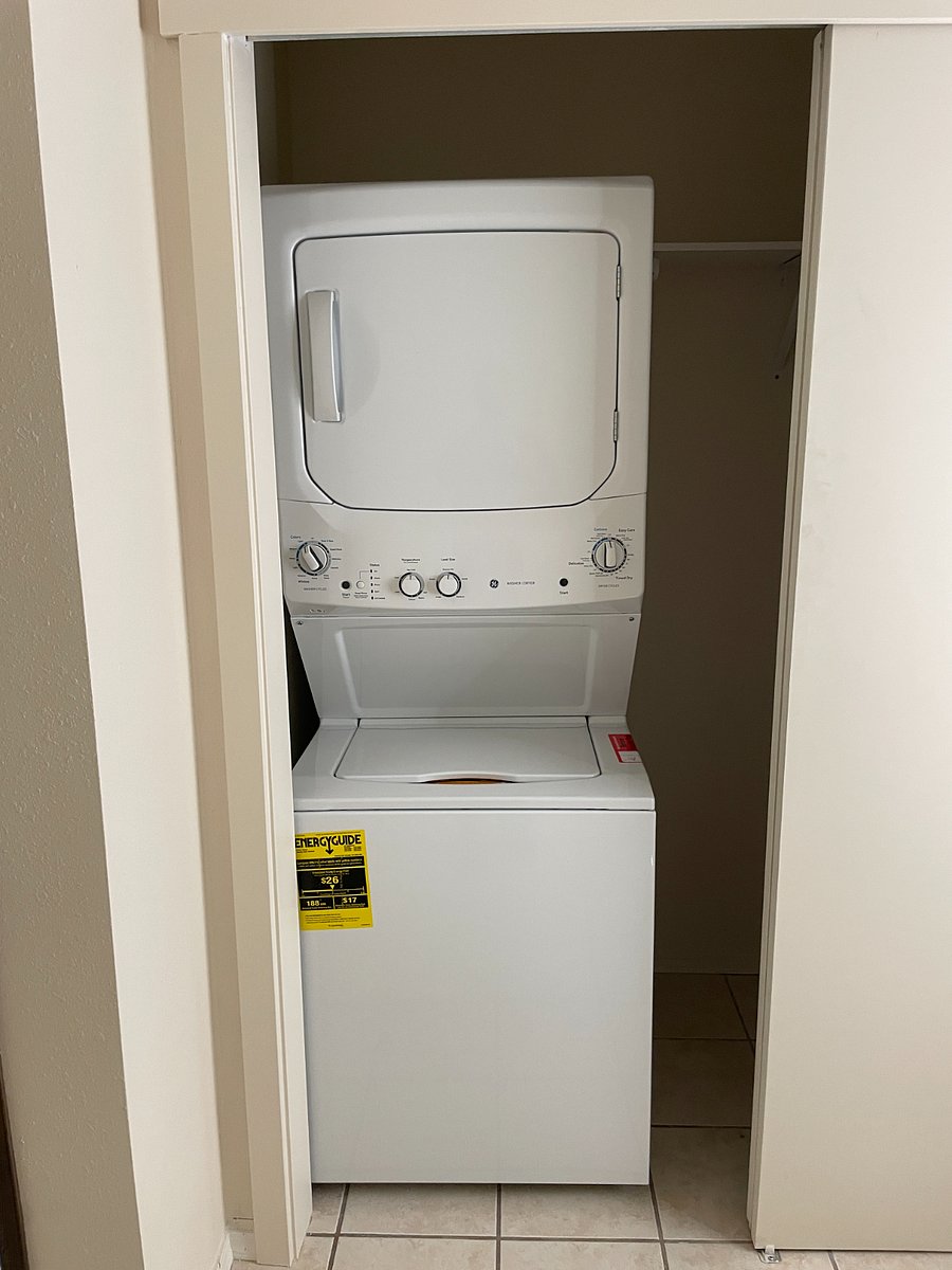 New laundry in closet