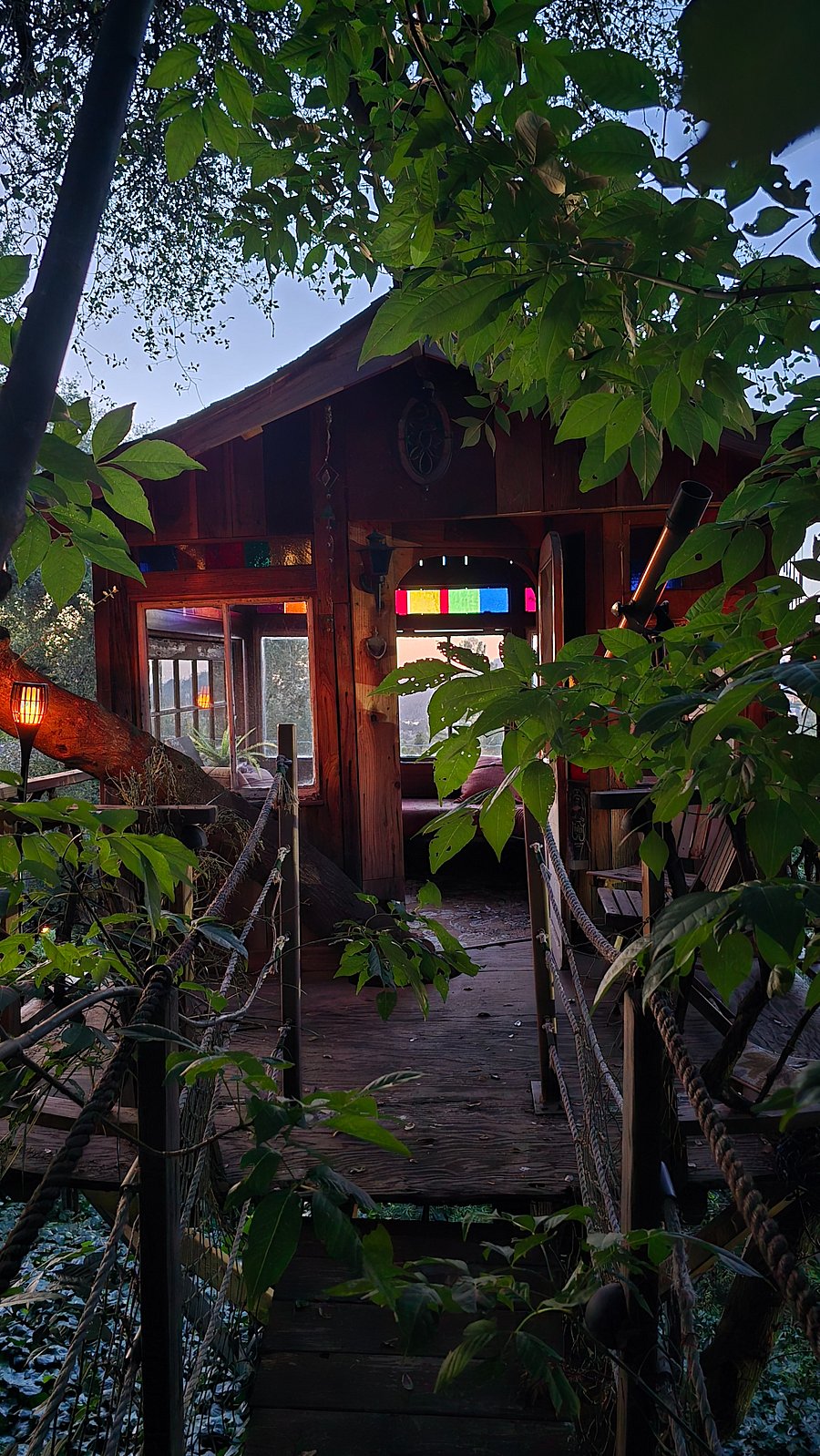 We have a tree house! This is another cool place to relax and read...