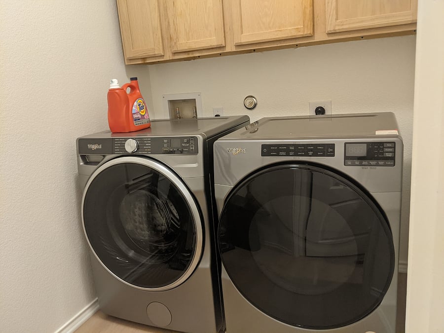 Your own laundry room with brand new washer and dryer.