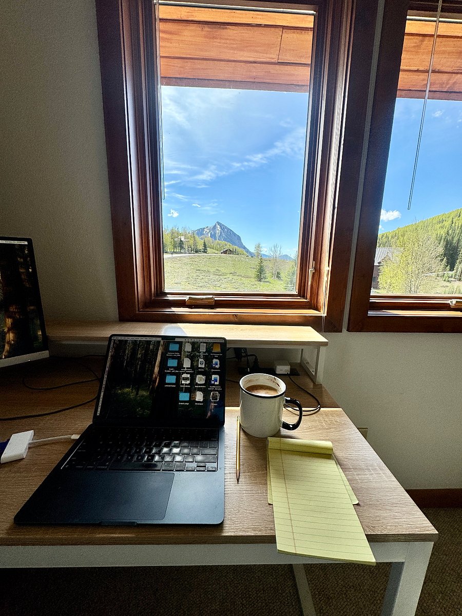 Work station views of Mt. Crested Butte from Bedroom 2