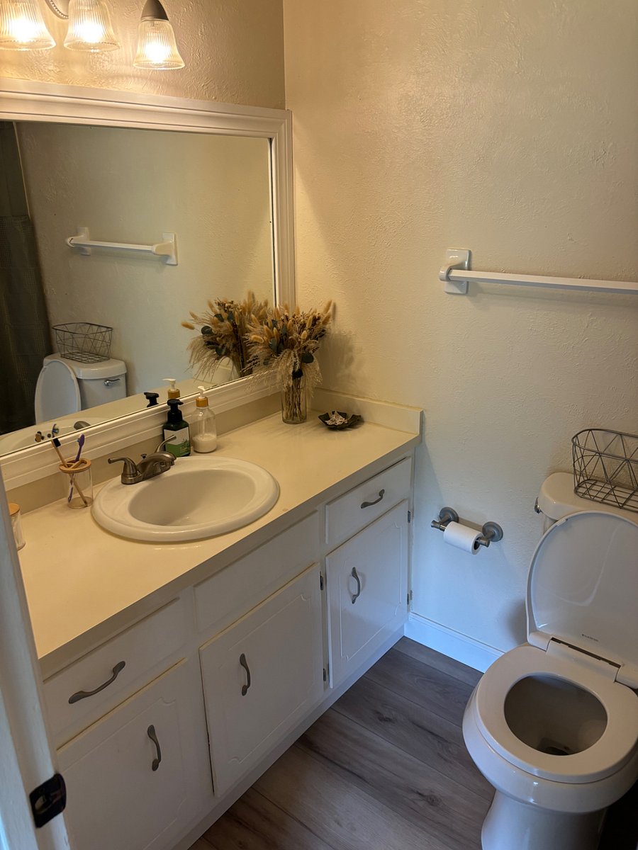 Bathroom #2 with shower/bath combo.