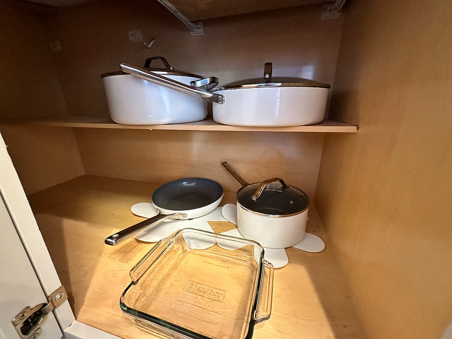 Brand new pots and pans.