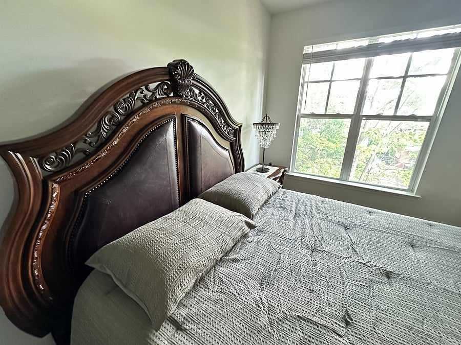 Queen bed in second bedroom.
