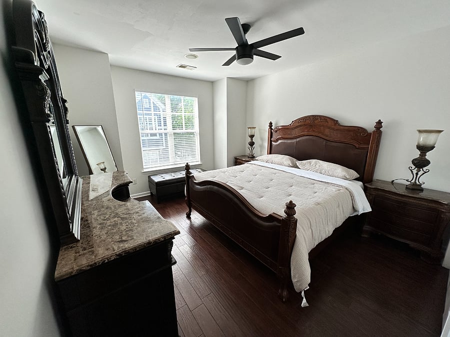 Spacious primary bedroom