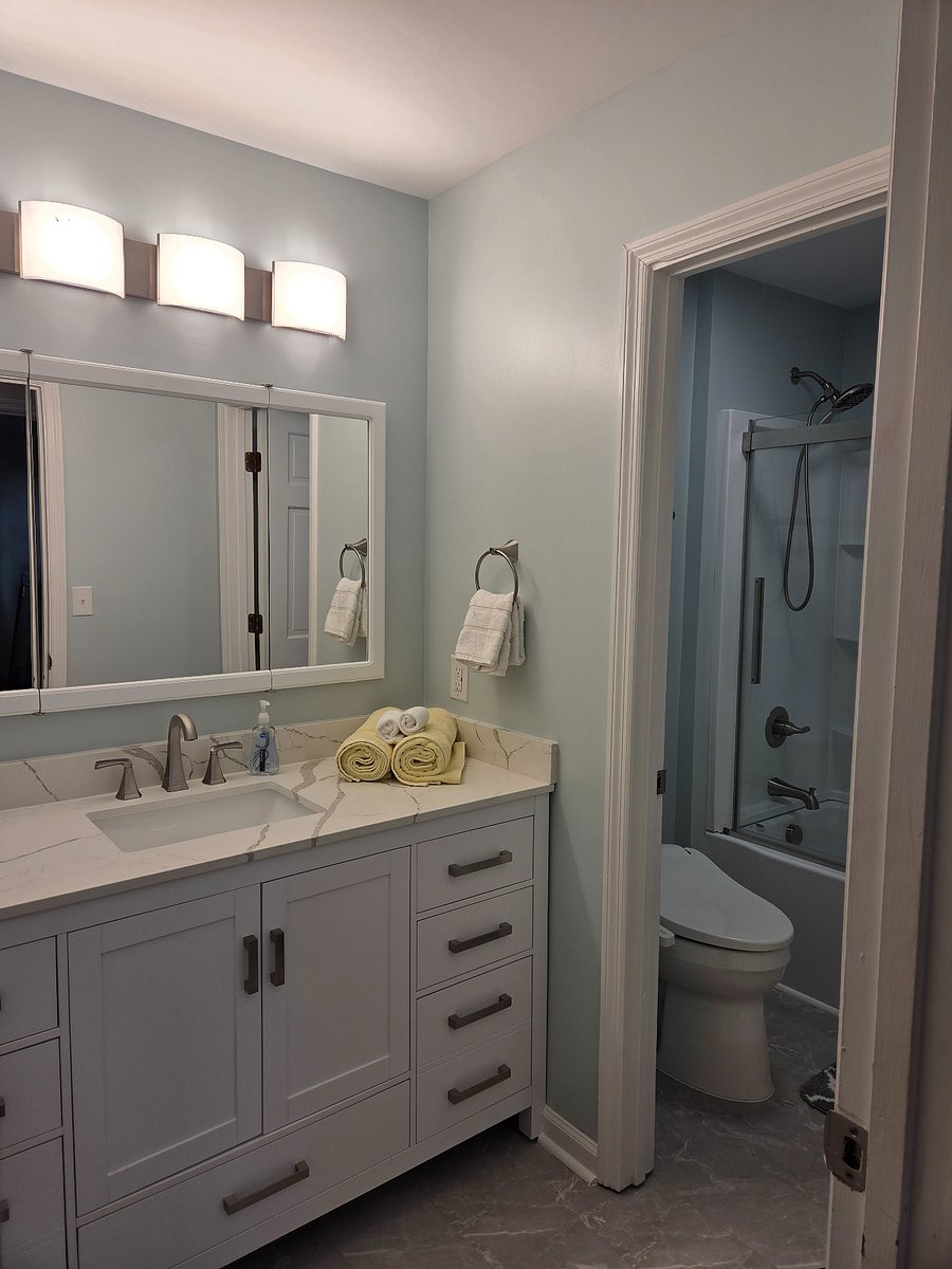 Second Bath Includes Tub and Shower
