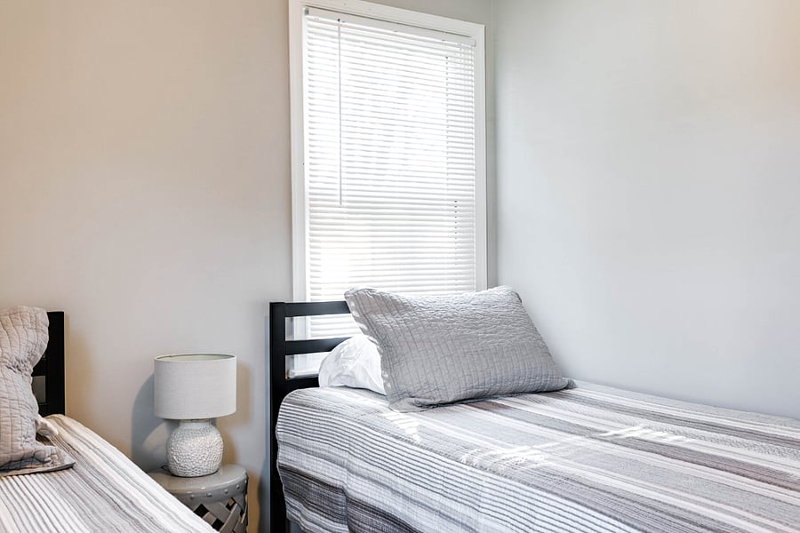 Bedroom three with two twin beds