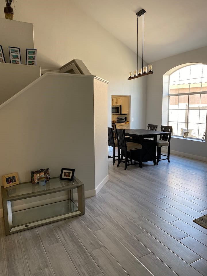 View of dining room from living room.