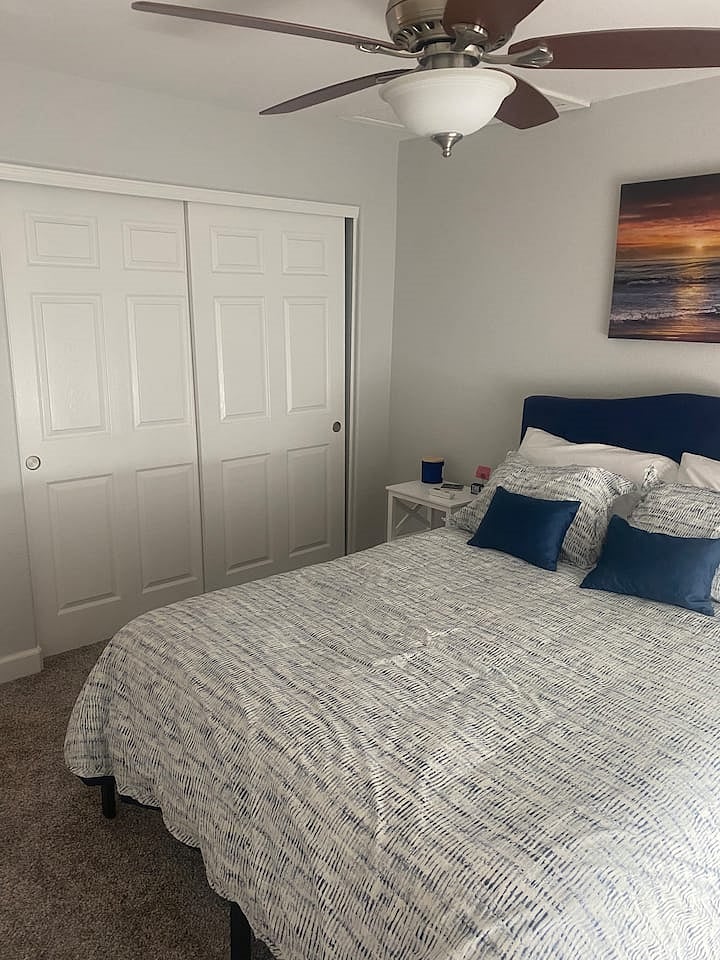 Upstairs bedroom 3 with queen bed.