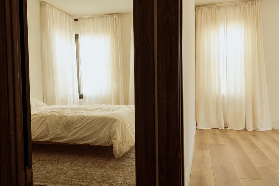 You'll notice a room to the right that is technically our third bedroom. At this time, we're using it as a storage space, so it will be locked and inaccessible during your stay. We appreciate your understanding and hope you enjoy the rest of the home!