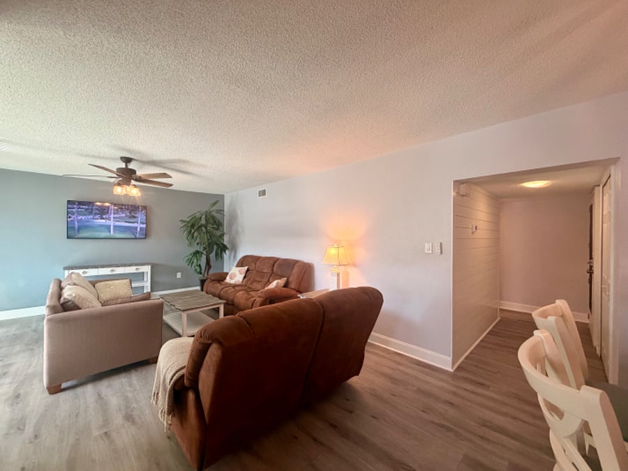 Living room featuring Roku TV
