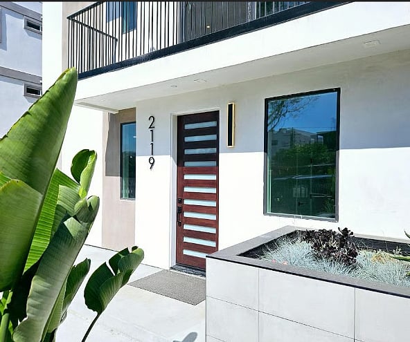 Secure private entrance at 2119 with convenient private access and a welcoming modern exterior.

