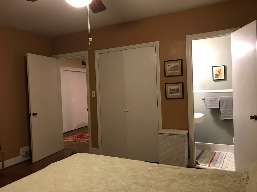 Master bedroom with large closet
