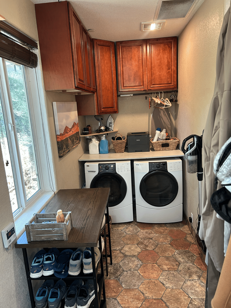 Laundry and back entrance mud room