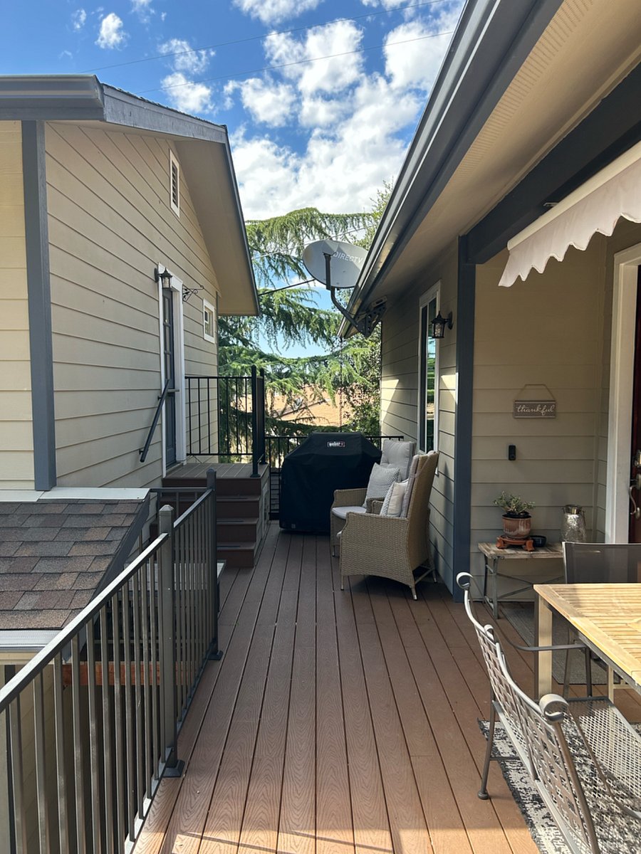 Gas BBQ on front porch