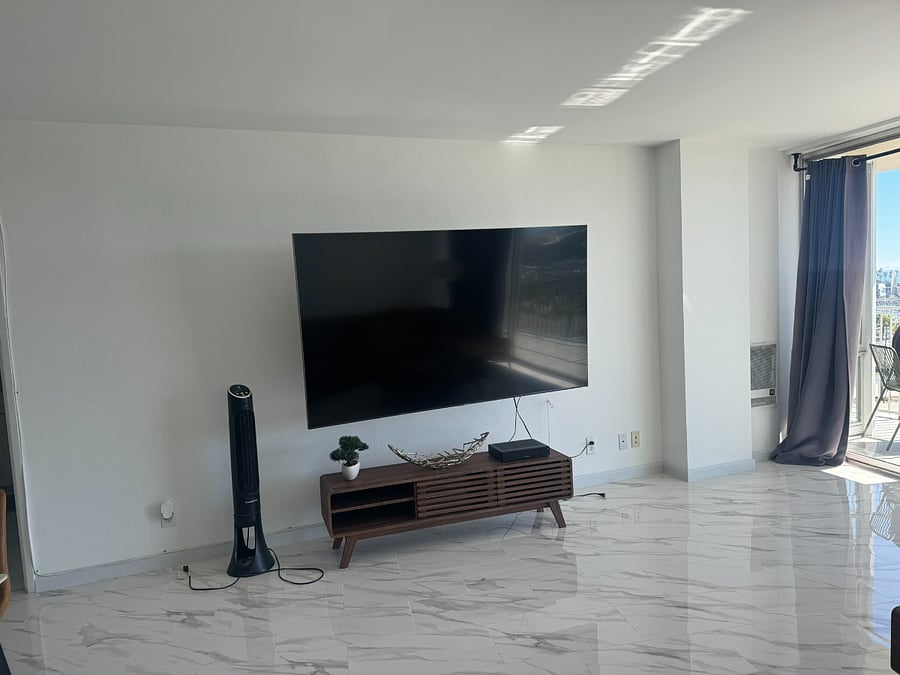85" TV with TV stand