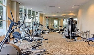 24-hour gym room. Upgraded after this picture