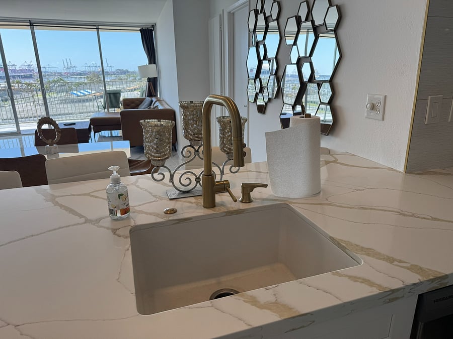 Kitchen counter with the Ocean view
