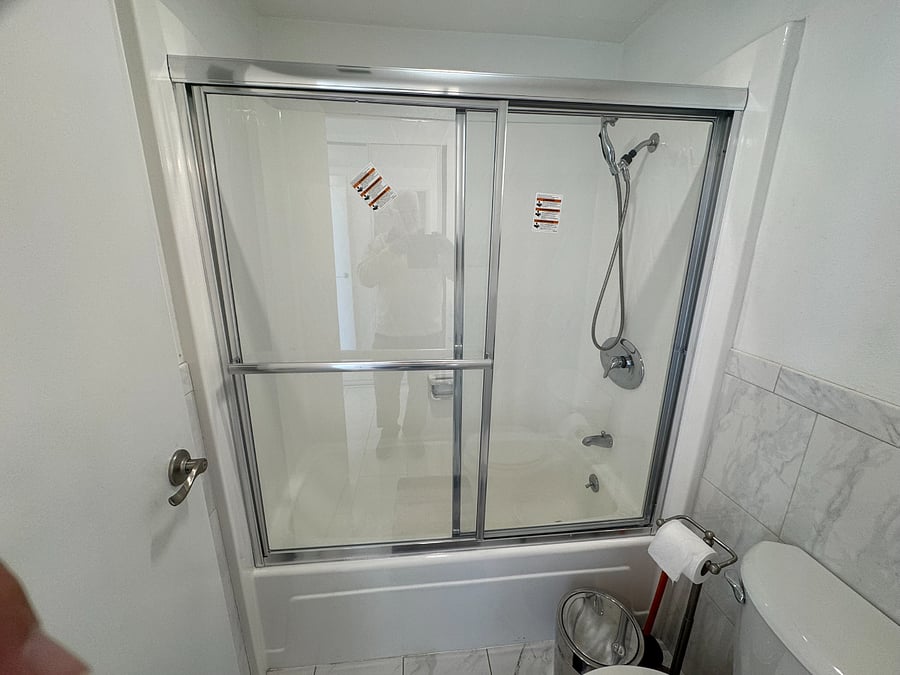 Shower room within the master restroom