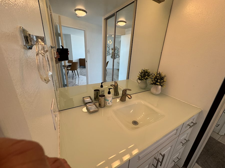Counter of the Master restroom