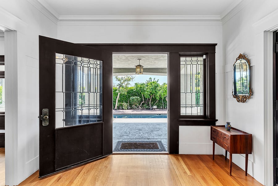 Front Door towards pool, pool is in the front yard.