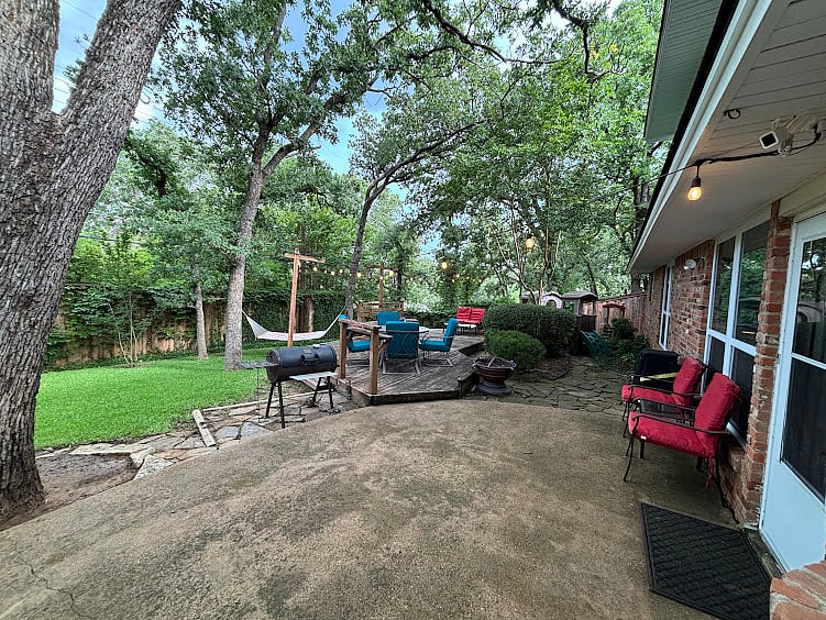 Back yard with deck