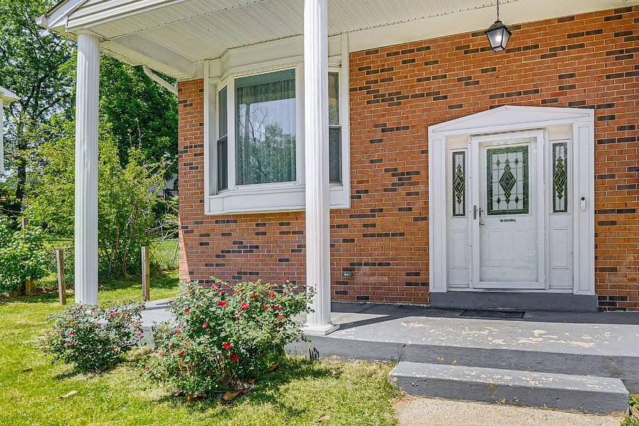 Beautiful front porch with a warm and inviting feel