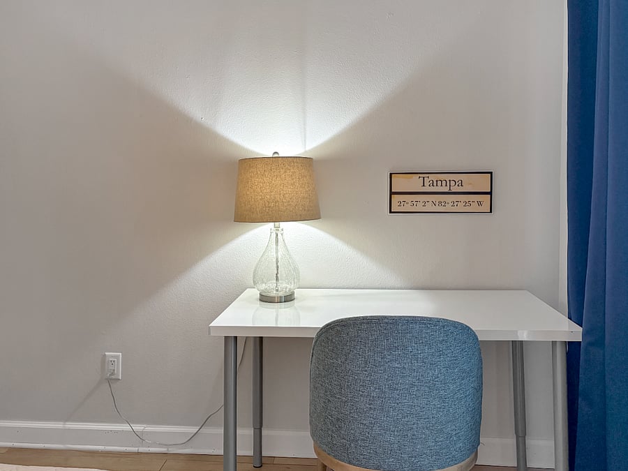 Dedicated workspace desk in Bedroom 1