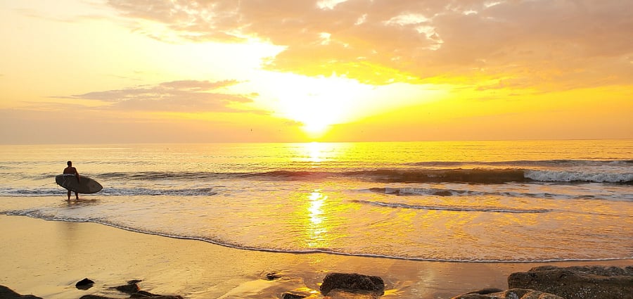 Beautiful St Augustine Beach is just a few minutes walk away to watch the sunrise. Anastasia State Park is to the left. 