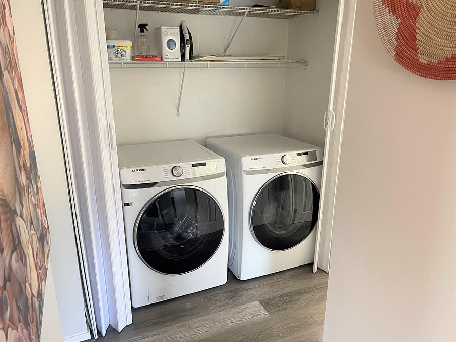 Washing and dryer and laundry space