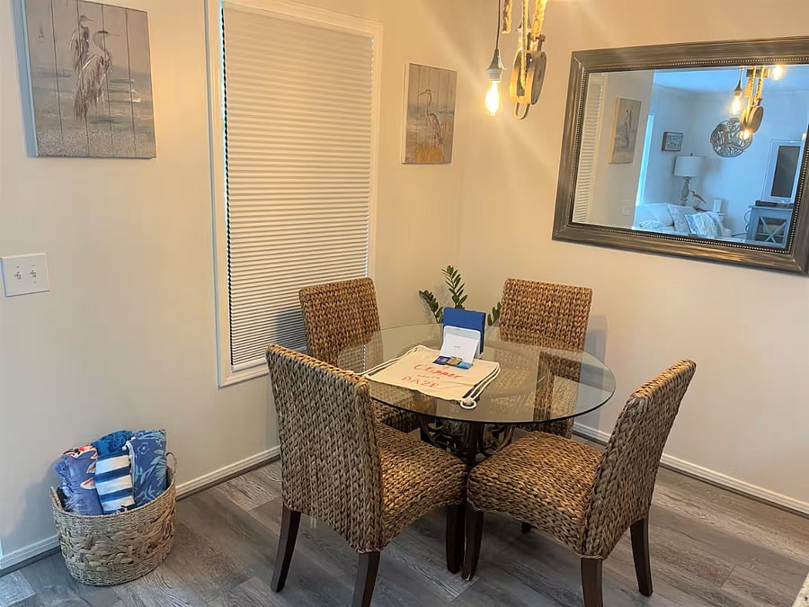 Small private dining nook. 