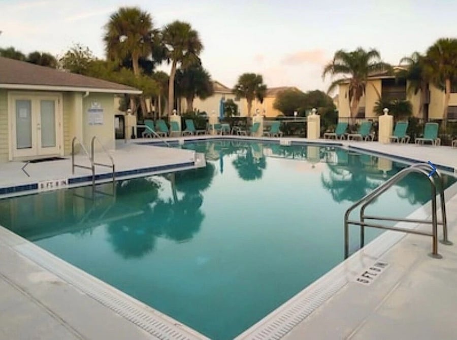The pool is only a short walk across the road.