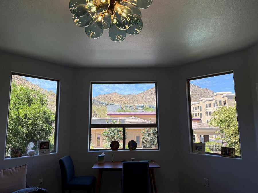 Tons of natural light and mountain views!
