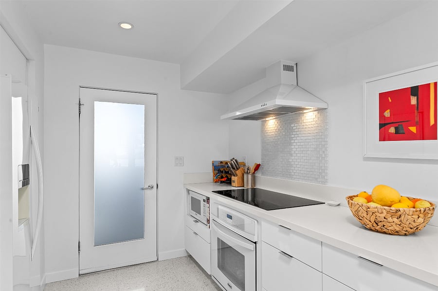 Exterior Washer/Dryer off kitchen