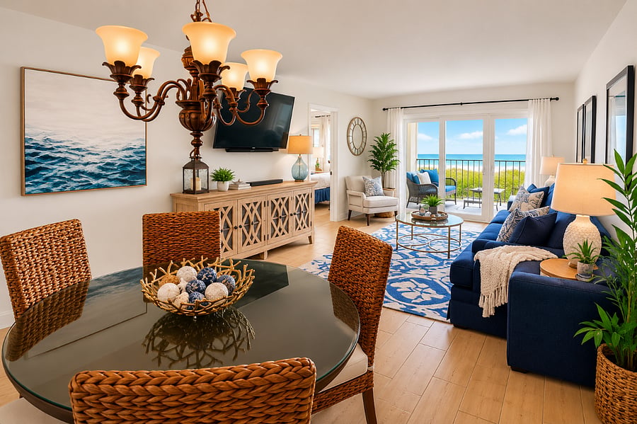 Dining and living room