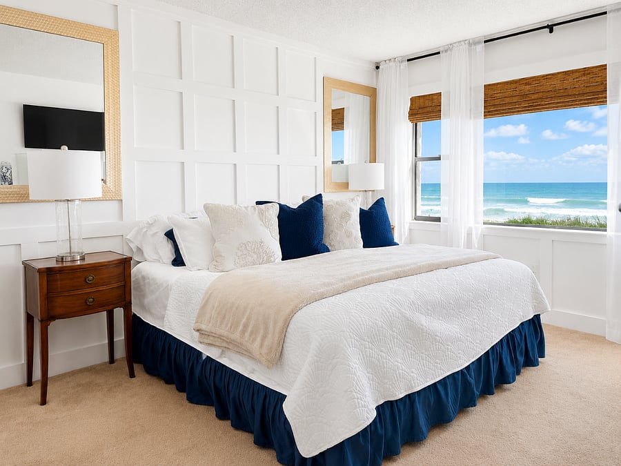 Primary bedroom with king bed