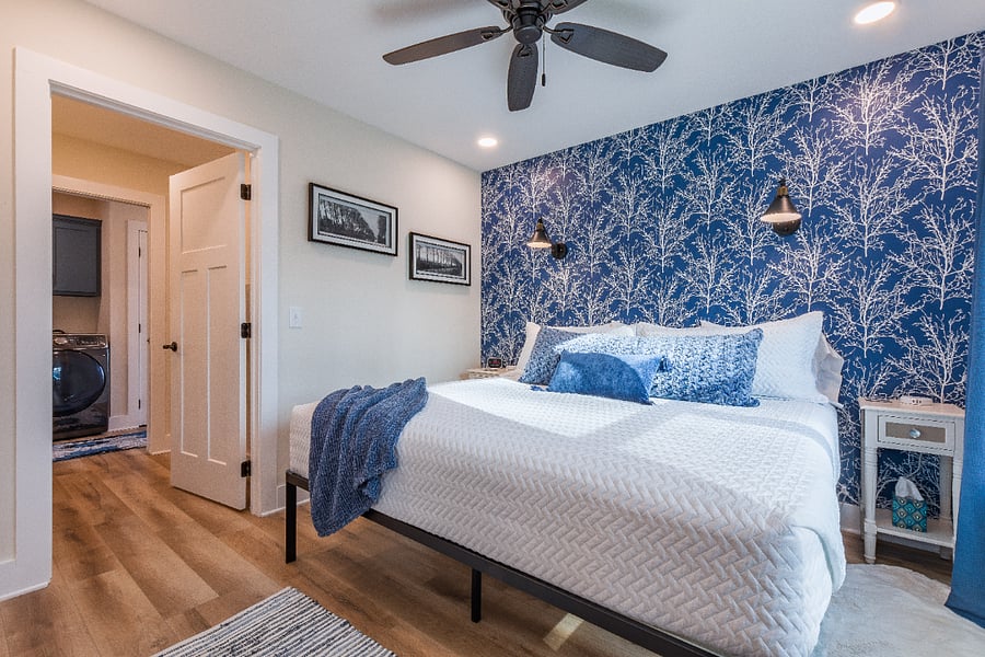 Bedroom night tables each have power strips with regular outlets and 3 USB ports, convenient for all your charging needs.