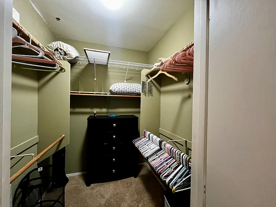Large walk in closet.