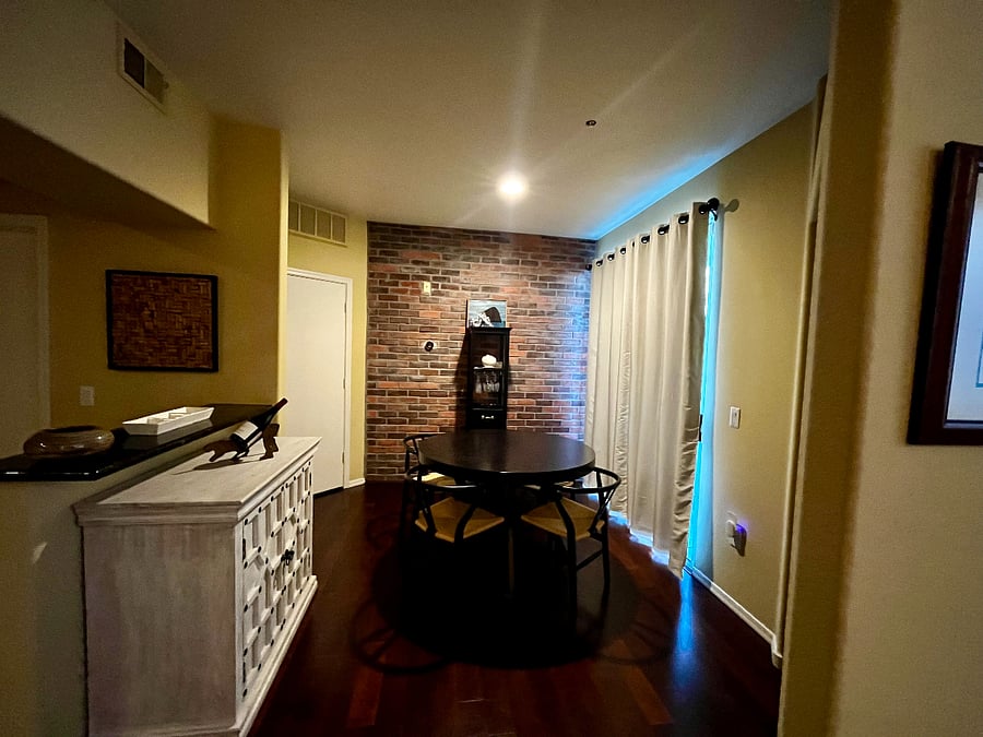 Separate dining area.