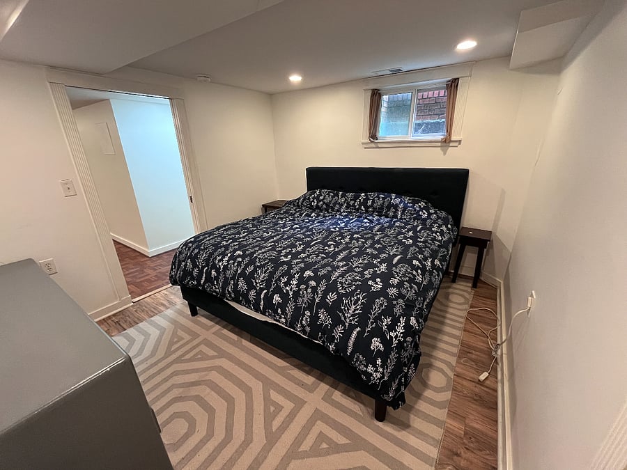 Primary bedroom with a king bed
