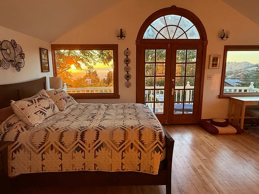 Sunset in Primary Bedroom