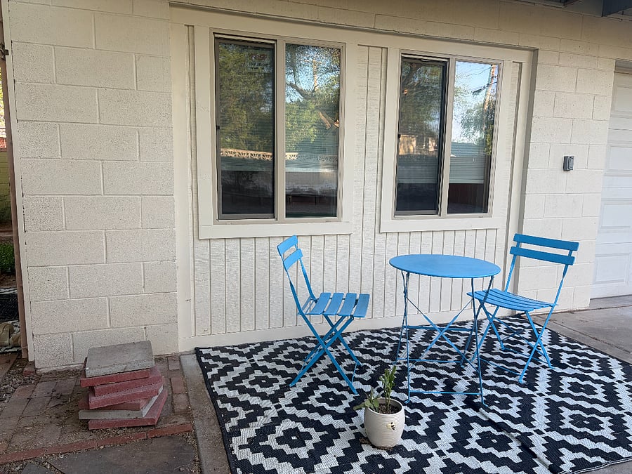 shaded patio