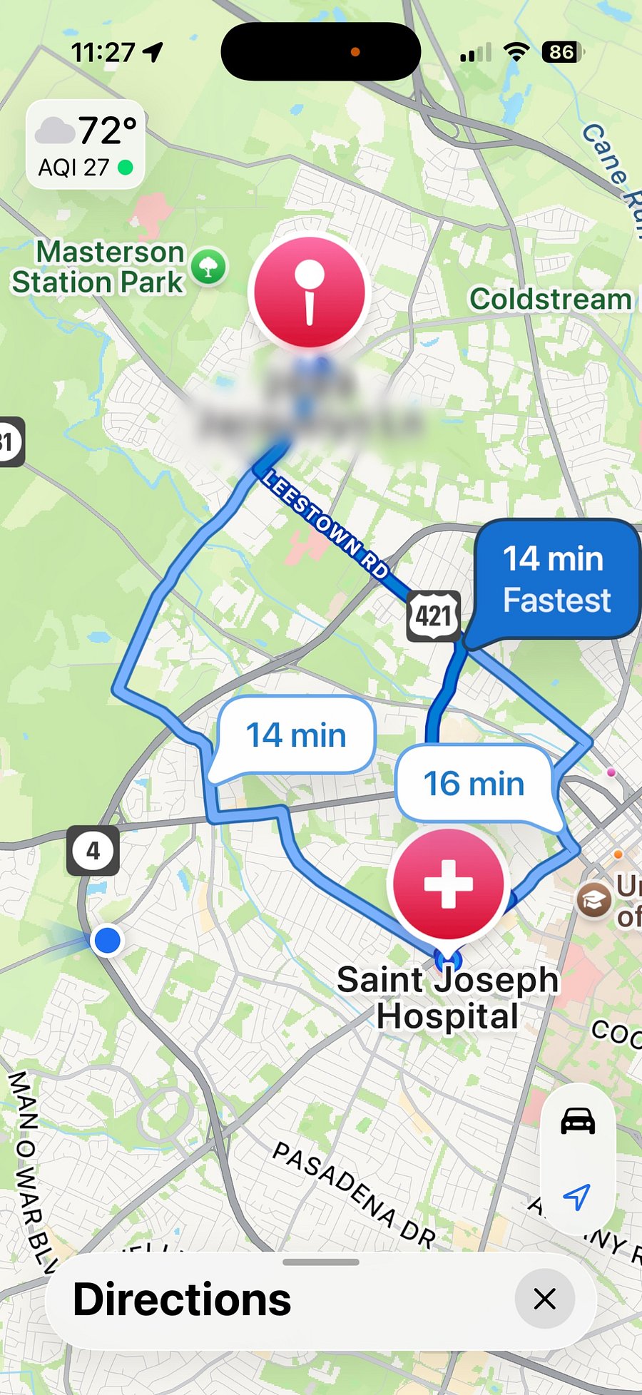Saint Joseph Hospital 14 minutes