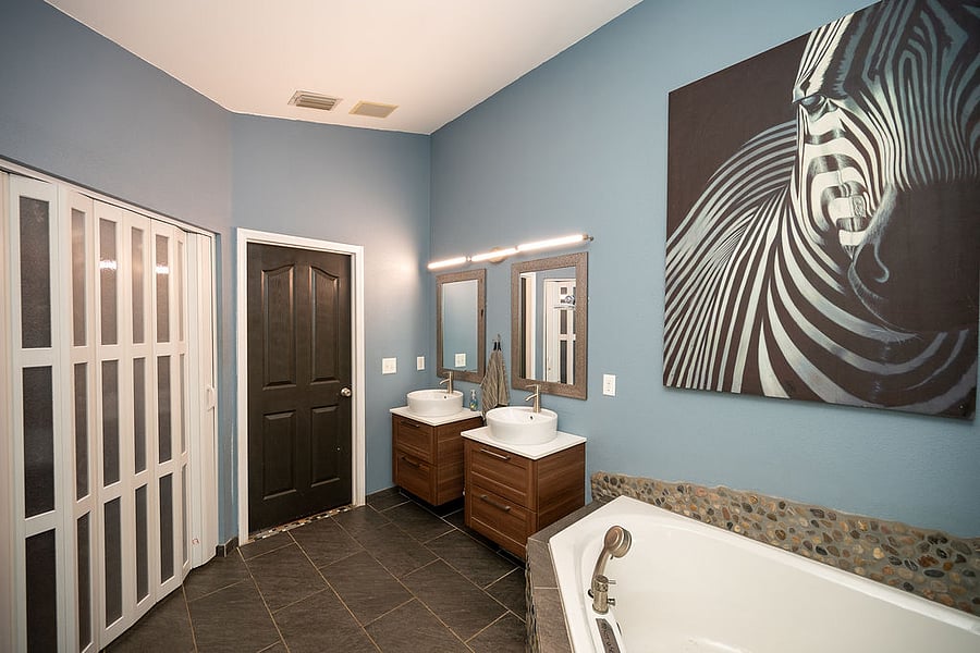 Master bath with walk-in closet