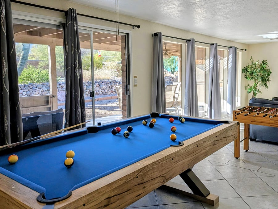 Pool table area