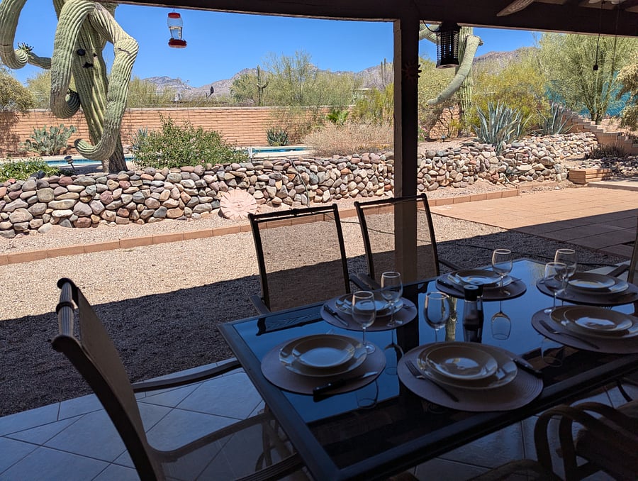 Dinner outside for 6