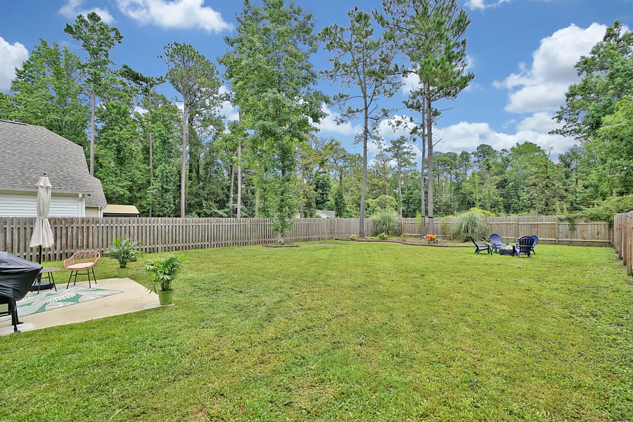 Fence in backyard